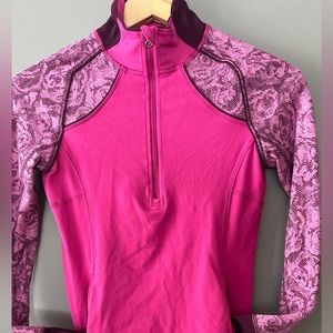 IVIVVA girls size 10 pink 1/4 zip long sleeve